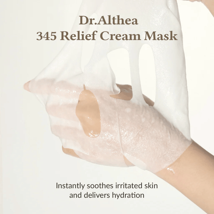 Dr. Althea 345 Relief Cream Mask vegane Cellulose sheet mask mit Essenz für bessere Absorption und Hautkomfort