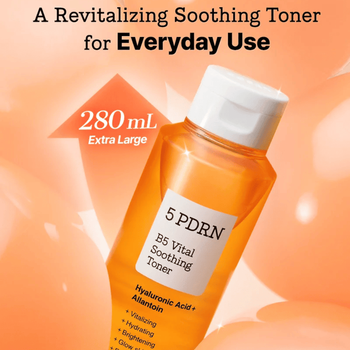 COSRX 5 PDRN B5 Vital Soothing Toner 280 ml extra großes beruhigendes Gesichtswasser mit Hyaluronsäure und Allantoin für den täglichen Gebrauch