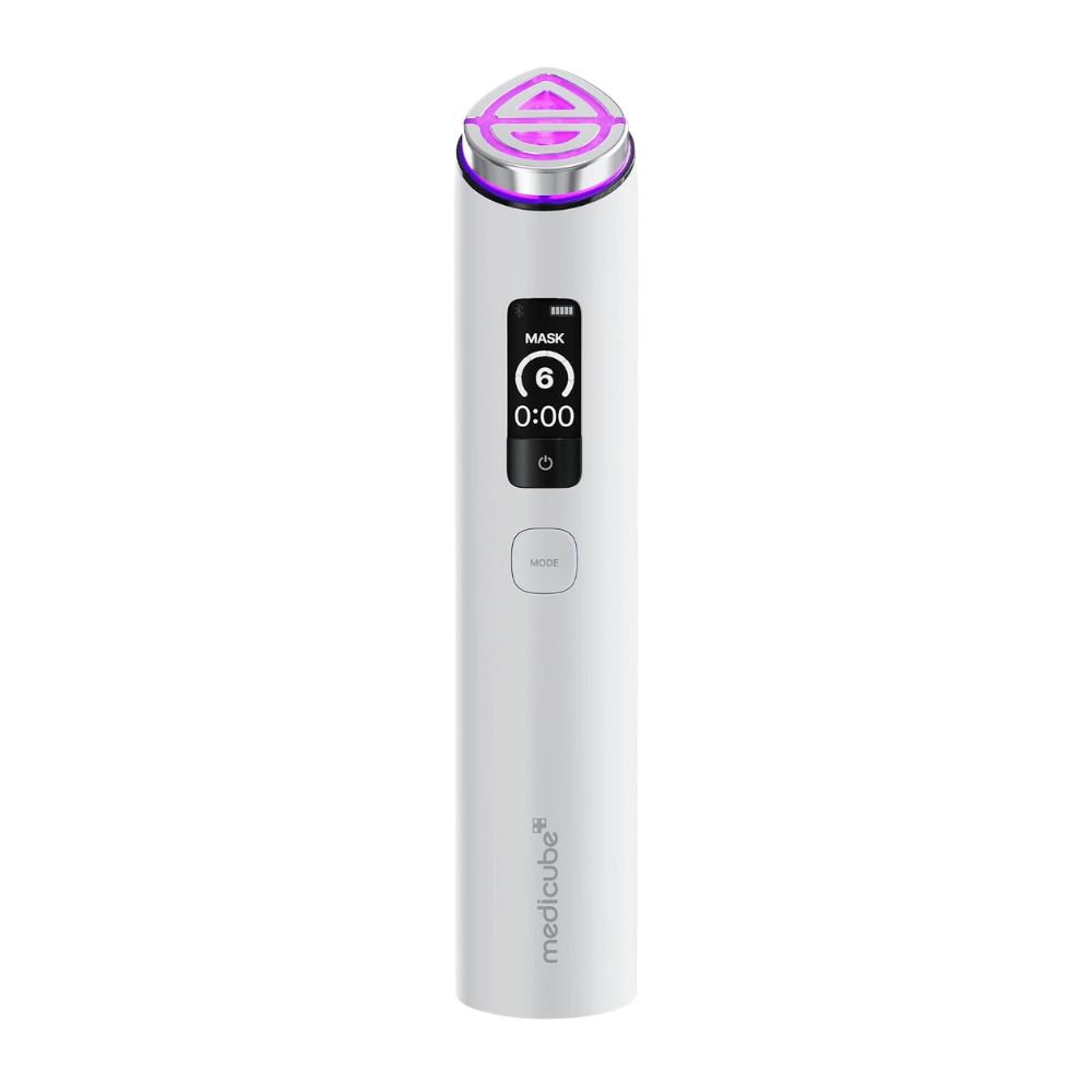 medicube AGE-R Booster Pro X2 White elektrisches Hautpflegegerät mit Mask Mode für erhöhte Absorption von Hautpflegeprodukten