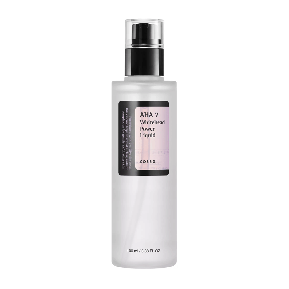 COSRX AHA 7 Whitehead Power Liquid Flasche 100 ml, effektives Peeling mit 7 % Glykolsäure gegen weiße Mitesser und ungleichmäßigen Hautton.