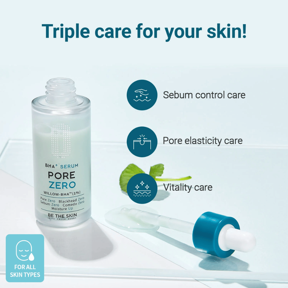 Be The Skin BHA+ Pore Zero Serum mit BHA zur Talgkontrolle und sichtbar kleineren Poren