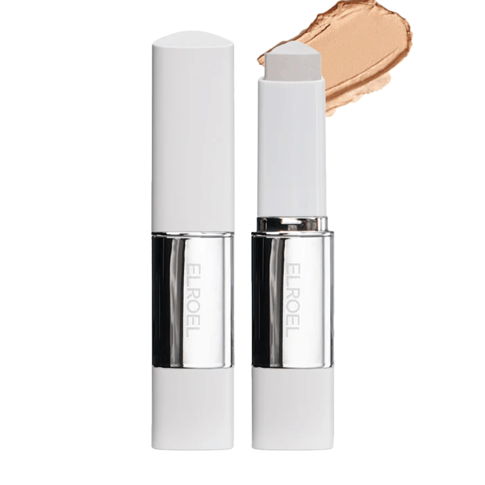 ELROEL Blanc Cover Cream Stick concealer in einem tiefen Farbton mit hoher Deckkraft und weichem, hautnahem Finish.