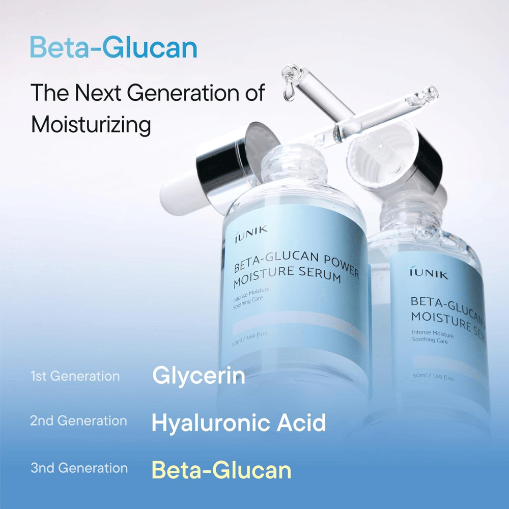 Beta-Glucan in iUNIK Power Moisture Serum – die nächste Generation feuchtigkeitsspendender Inhaltsstoffe für eine stärkere Hautbarriere