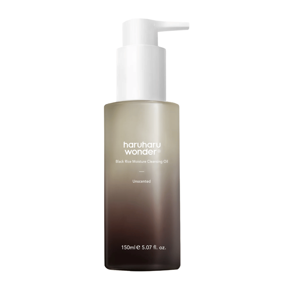 Haruharu Wonder Black Rice Moisture Cleansing Oil Unscented 150 ml – mildes Reinigungsöl mit schwarzem Reis, das die Haut tiefenwirksam mit Feuchtigkeit versorgt und reinigt.