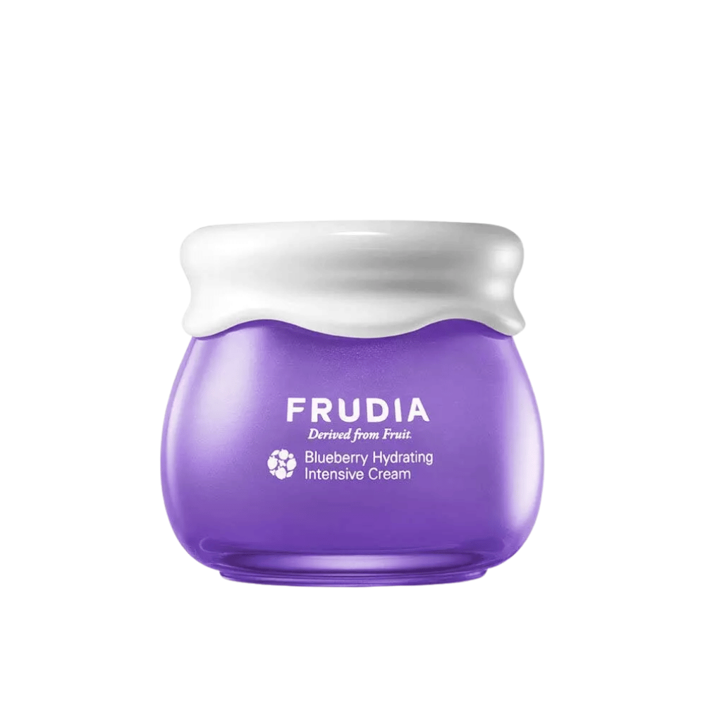 FRUDIA Blueberry Hydrating Intensive Cream – feuchtigkeitsspendende Gesichtscreme mit Blaubeerextrakt, die die Hautbarriere stärkt und langanhaltende Feuchtigkeit bietet