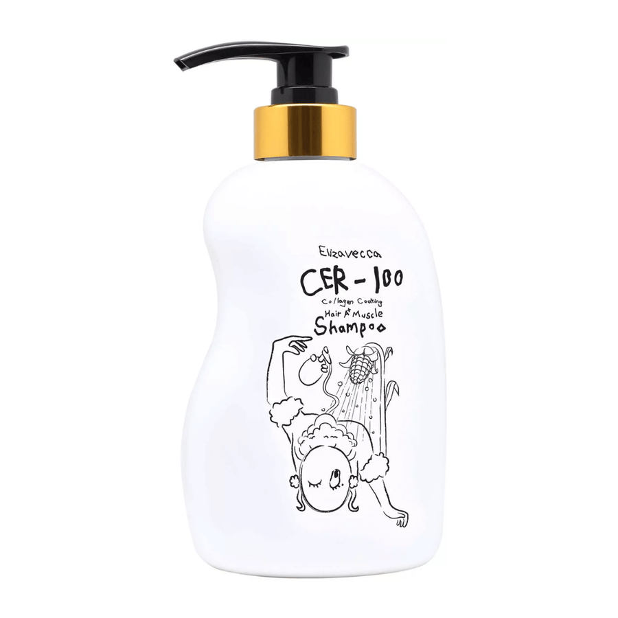 Elizavecca CER-100 Collagen Coating Hair A+ Muscle Shampoo – koreanisches Kollagen-Shampoo, das das Haar stärkt und Glanz verleiht