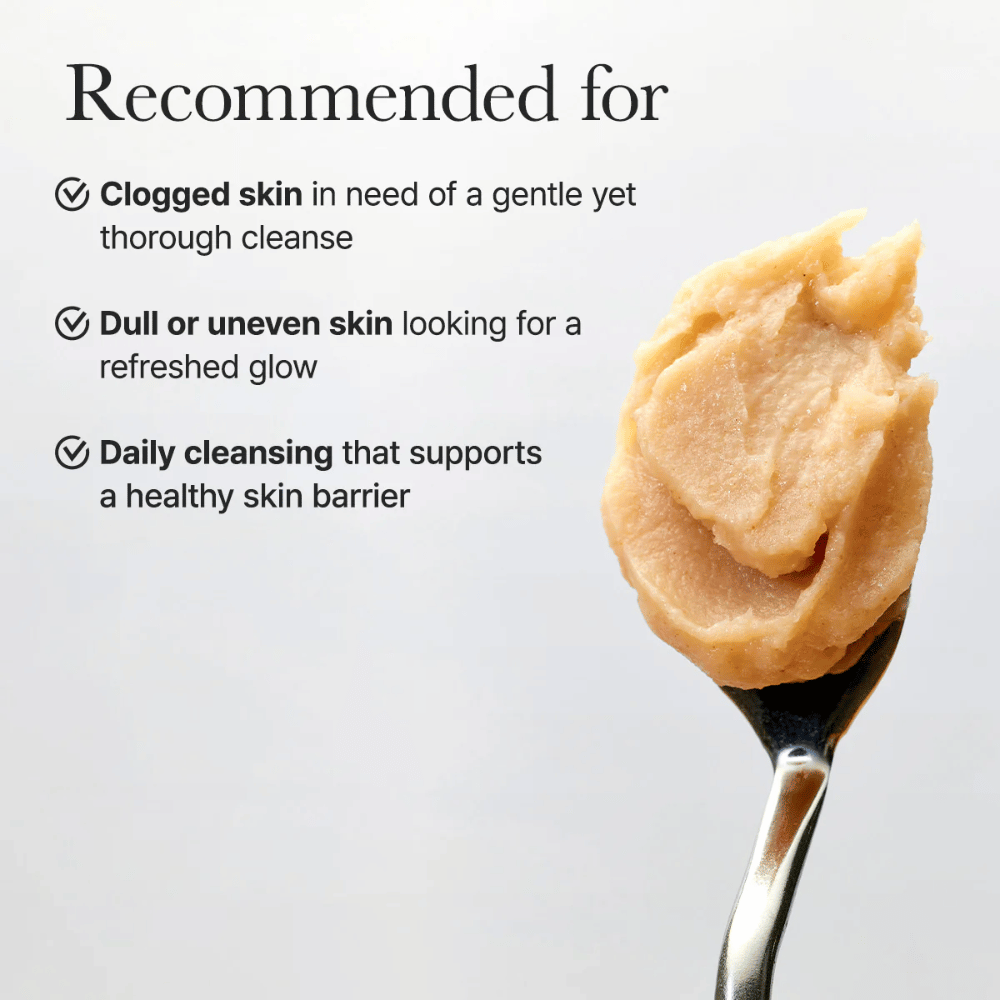 Arencia Calendula Rice Mochi Cleanser wird für verstopfte, müde oder ungleichmäßige Haut empfohlen, die eine milde, aber effektive Reinigung benötigt.