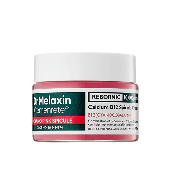 Dr. Melaxin Cemenrete Cyano Pink Spicule Cream – Gesichtscreme mit Vitamin B12 und Spicule, die die Elastizität und den Glanz der Haut verbessert.