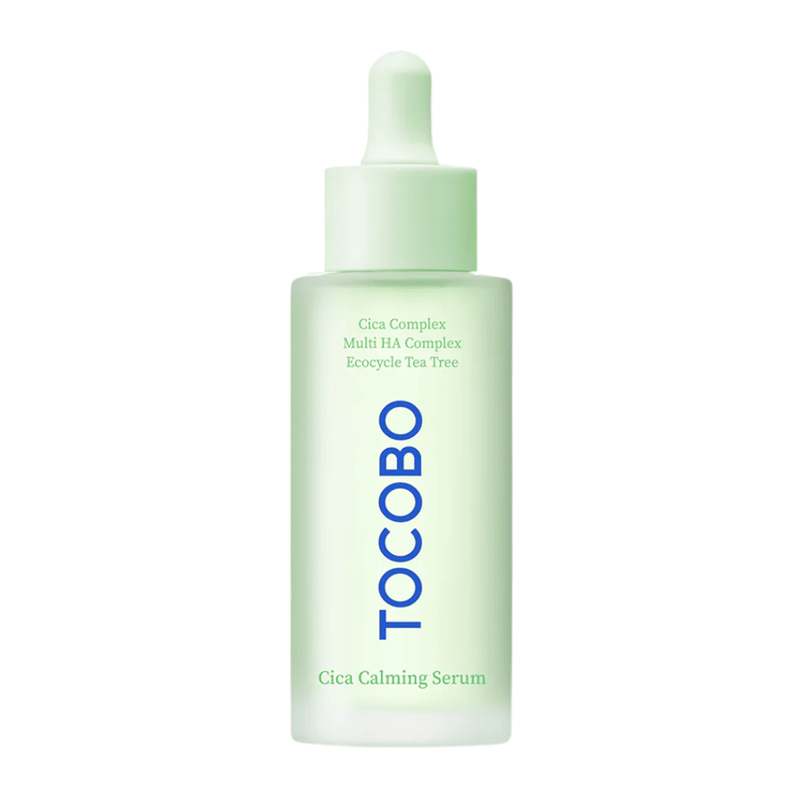 Produktbild von TOCOBO Cica Calming Serum, veganes koreanisches Gesichtsserum mit Cica-Komplex und Hyaluronsäure für ruhige, hydratisierte und ausgeglichene Haut.