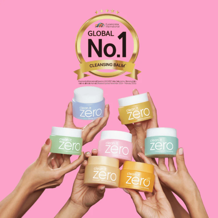 Clean It Zero Cleansing Balm-Kollektion von BANILA CO, preisgekröntes globales No.1 Reinigungsbalsam mit mehreren Varianten, die für verschiedene Hauttypen und -zustände geeignet sind.
