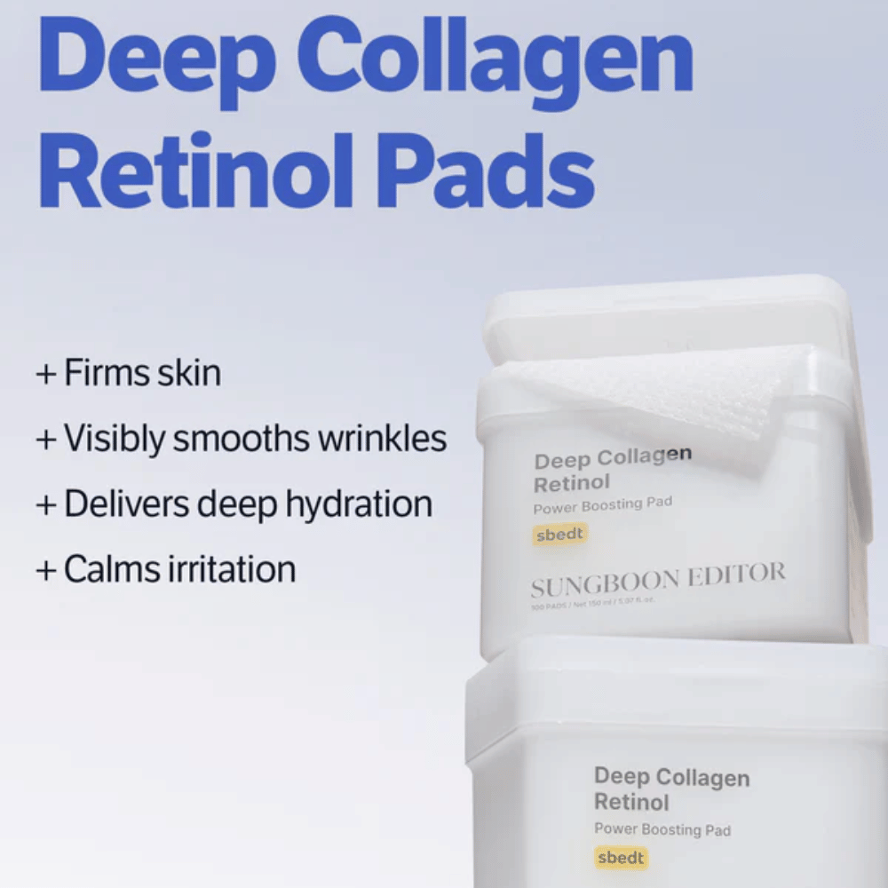 Koreanische Retinol-Pads mit Kollagen, die helfen, Falten zu reduzieren, die Haut zu stärken und die Hautstruktur zu verbessern