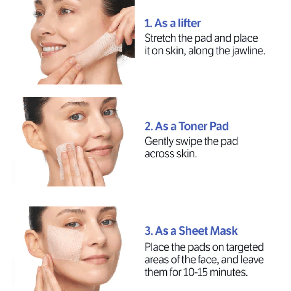 Sungboon Editor Deep Collagen Retinol Pads, die als sheet mask verwendet werden, um Feuchtigkeit zu spenden, den Hautton auszugleichen und feine Linien zu reduzieren
