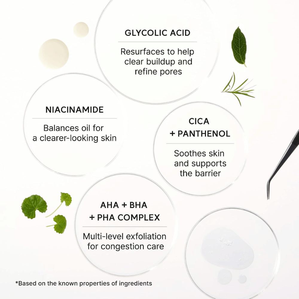 Arencia Eraser Shot Glycolic Acid Booster – Glykolsäure, Niacinamid, Cica, Panthenol sowie AHA BHA PHA