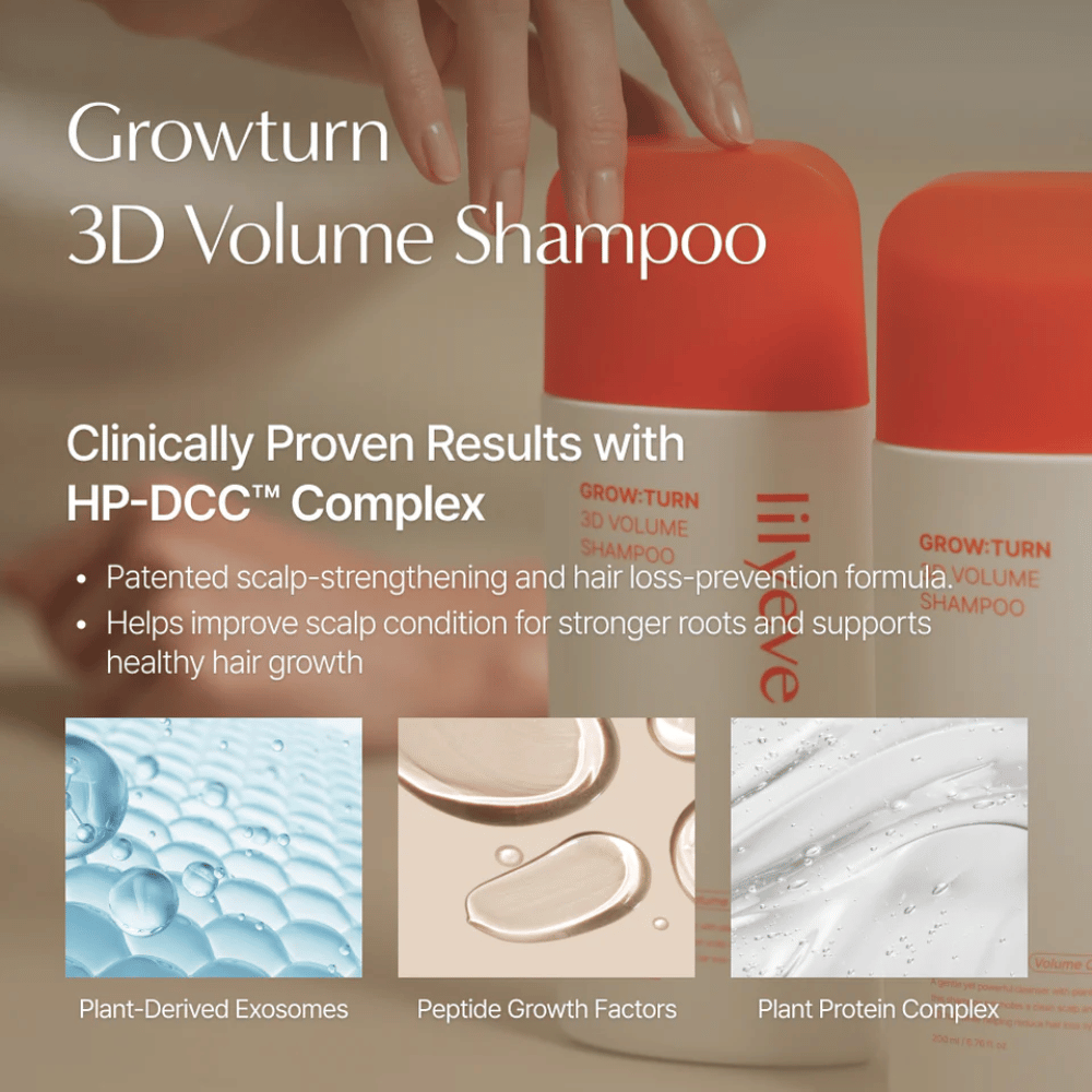LILYEVE Grow:Turn Exosome 3D Volume Brush Shampoo mit Exosomen und Peptiden für volleres Haar