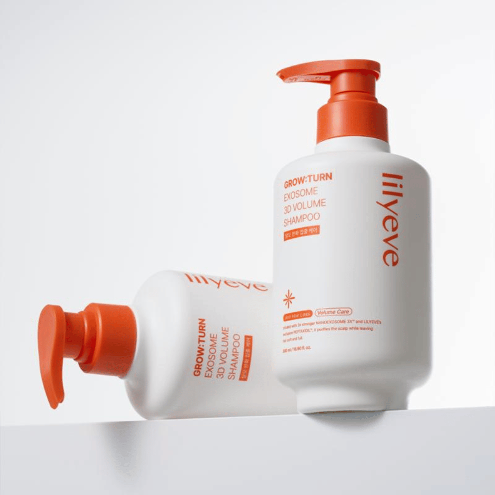 LILYEVE Grow:Turn Exosome 3D Volume Shampoo in 500-ml-Pumpflasche für die tägliche Kopfhautpflege