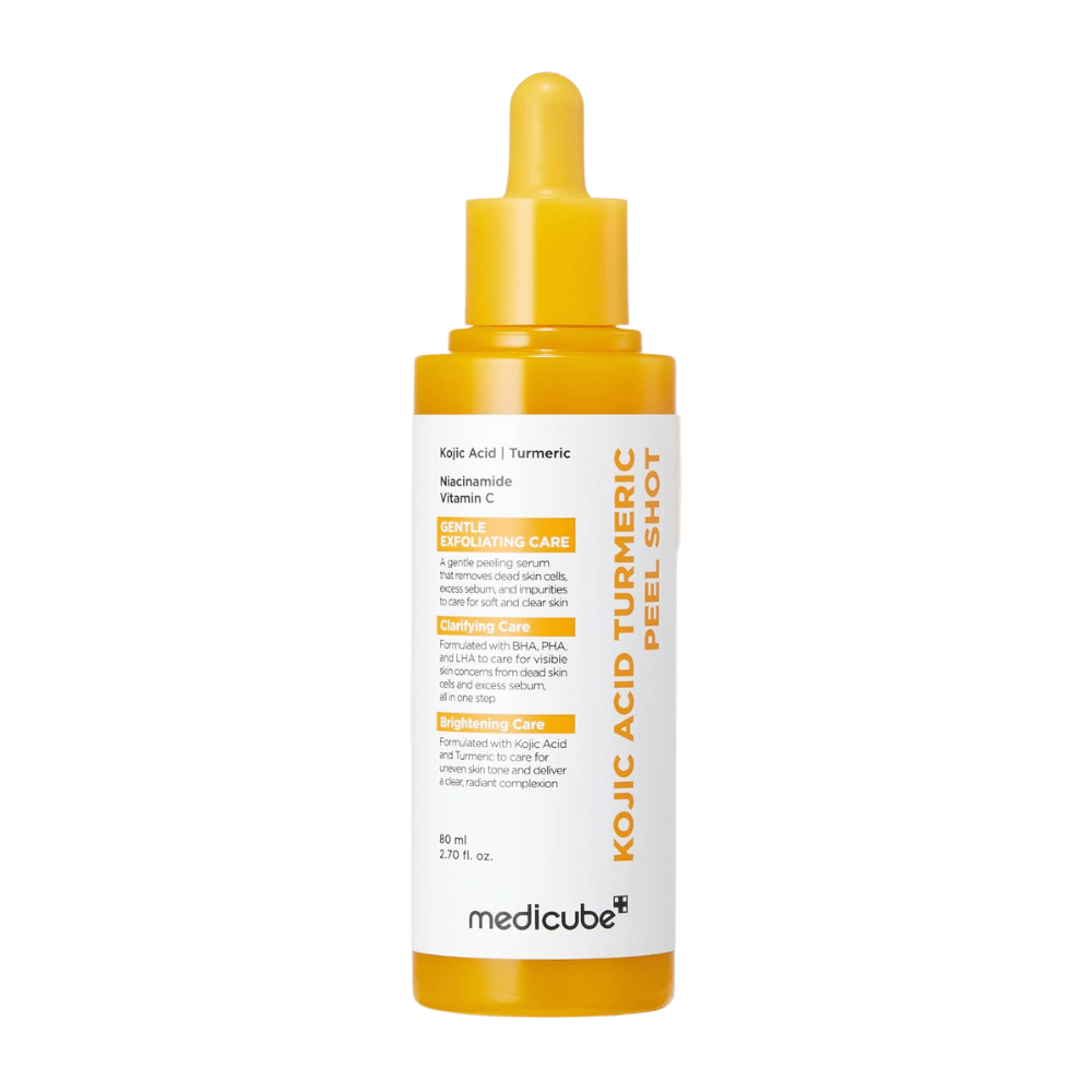 Medicube Kojic Acid Turmeric Peel Shot 80 ml – exfolierendes Peeling mit Kojisäure, Kurkuma, Niacinamid und Vitamin C.