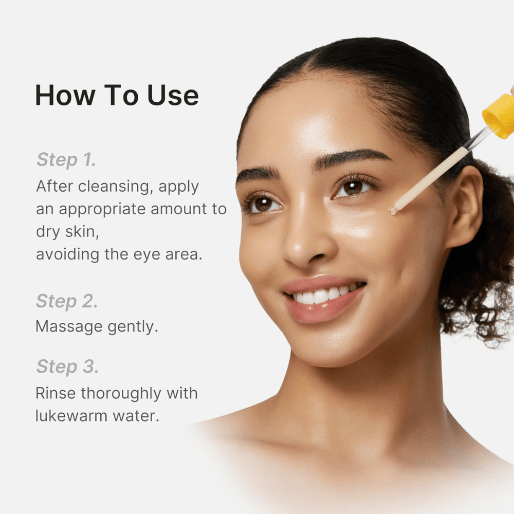 So verwendest du Medicube Kojic Acid Turmeric Peel Shot – auf trockene Haut auftragen, sanft einmassieren und mit lauwarmem Wasser abspülen.