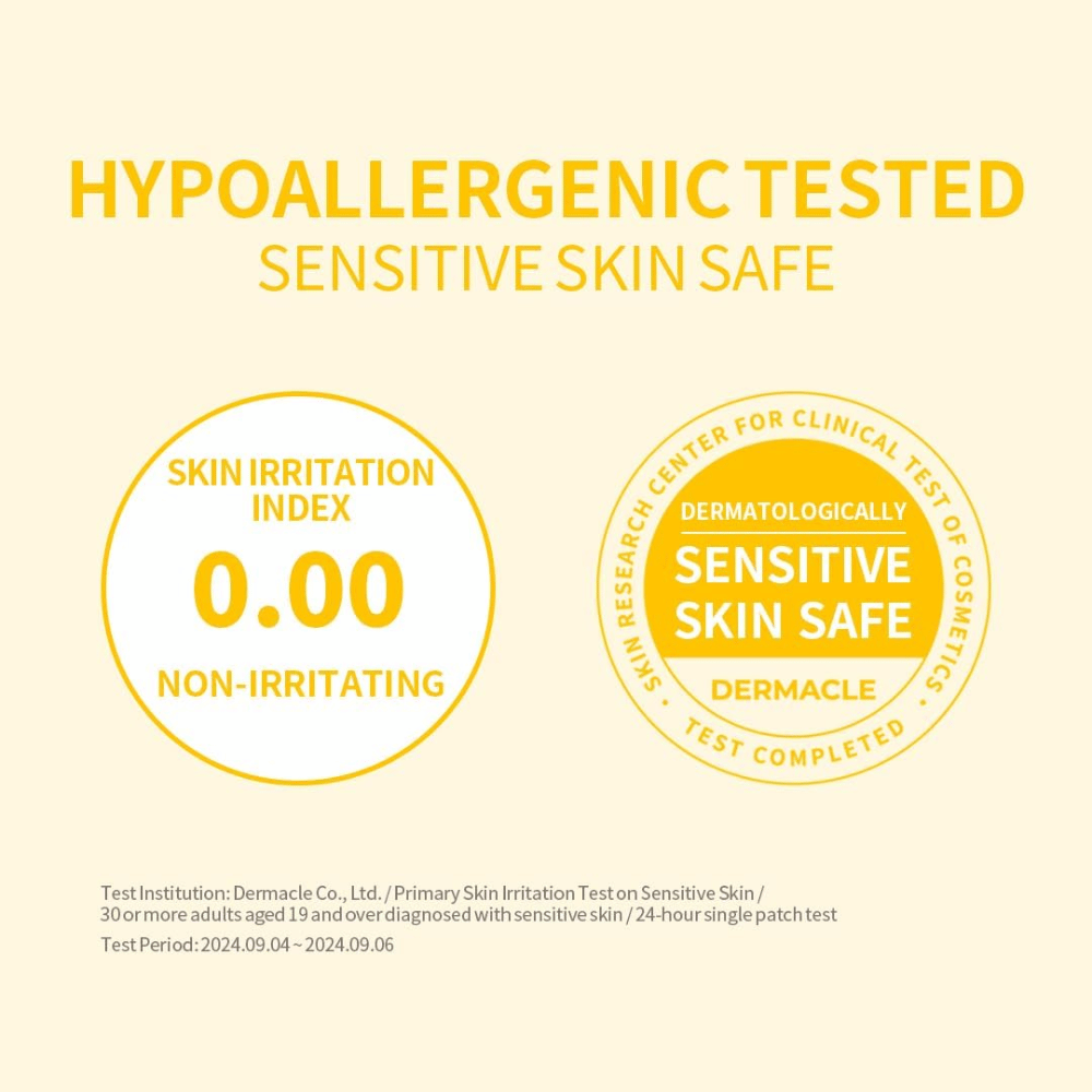 Hypoallergen getestet Secret Key Lemon Sparkling Cleansing Foam – sicher für empfindliche Haut mit einem Hautirritationsindex von 0,00.