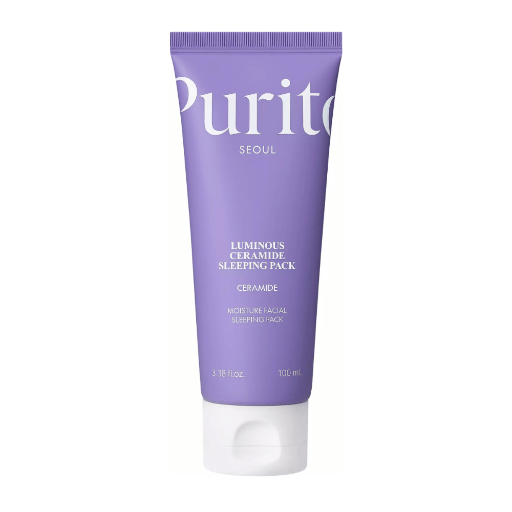 Purito SEOUL Luminous Ceramide Sleeping Pack – koreanische Nachtmaske mit Ceramiden, die tiefenwirksam Feuchtigkeit spendet und die Haut über Nacht repariert