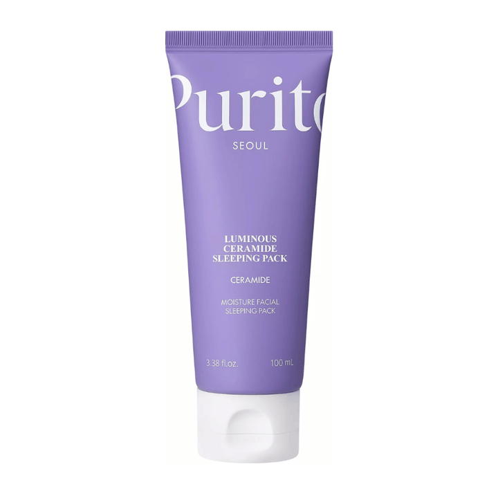 Purito SEOUL Luminous Ceramide Sleeping Pack – koreanische Nachtmaske mit Ceramiden, die tiefenwirksam Feuchtigkeit spendet und die Haut über Nacht repariert