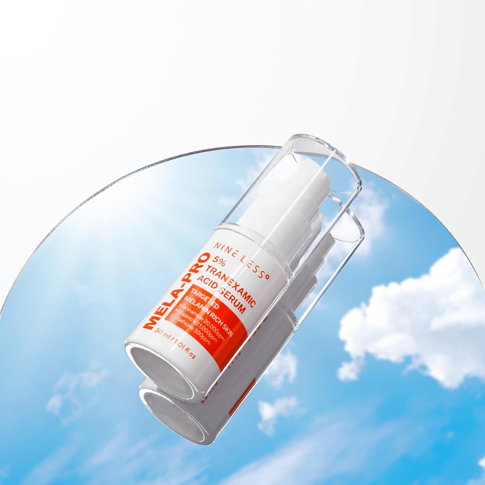 NINE LESS MELA-PRO 5% Tranexamic Acid Serum 30 ml mit Pumpe, Serum für Pigmentierung und dunkle Flecken.