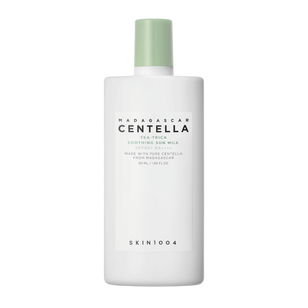 SKIN1004 Madagascar Centella Tea-Trica Soothing Sun Milk SPF50+ PA++++ solkräm med Centella Asiatica och Tea Tree