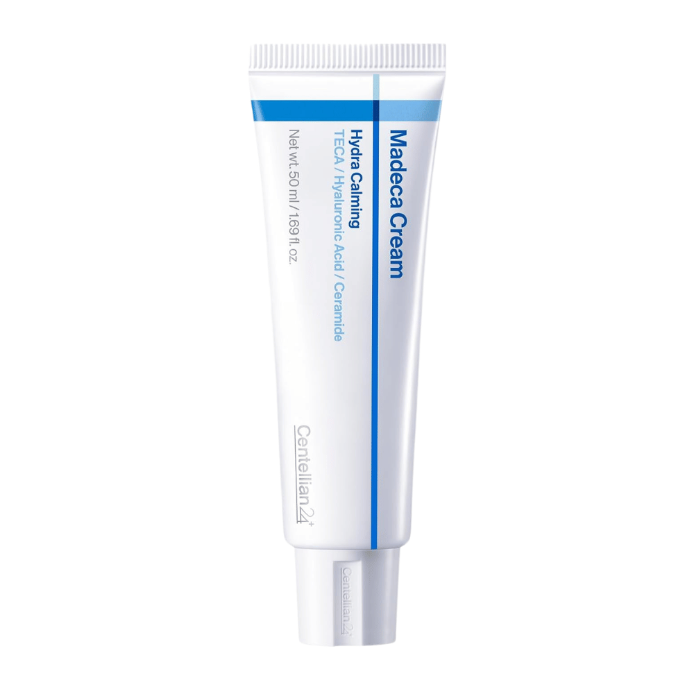 5. Centellian24 Madeca Cream Hydra Calming 50ml – weiße Tube mit blauen Details vor weißem Hintergrund