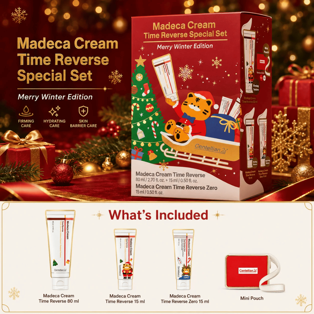 2. Centellian24 Madeca Cream Time Reverse Special Set Merry Winter Edition – Geschenkset mit drei Gesichtscremes und Minitasche
