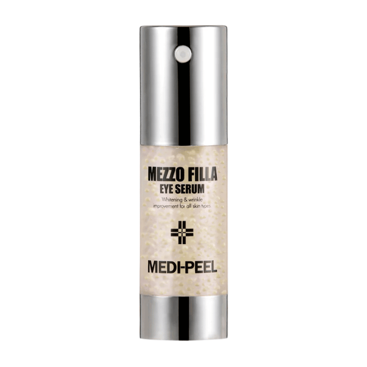 MEDI-PEEL Mezzo Filla Eye Serum stehendes Produktbild – koreanisches Augenserum, das hilft, Falten zu reduzieren, Glanz zu verleihen und die Hautelastizität zu verbessern.