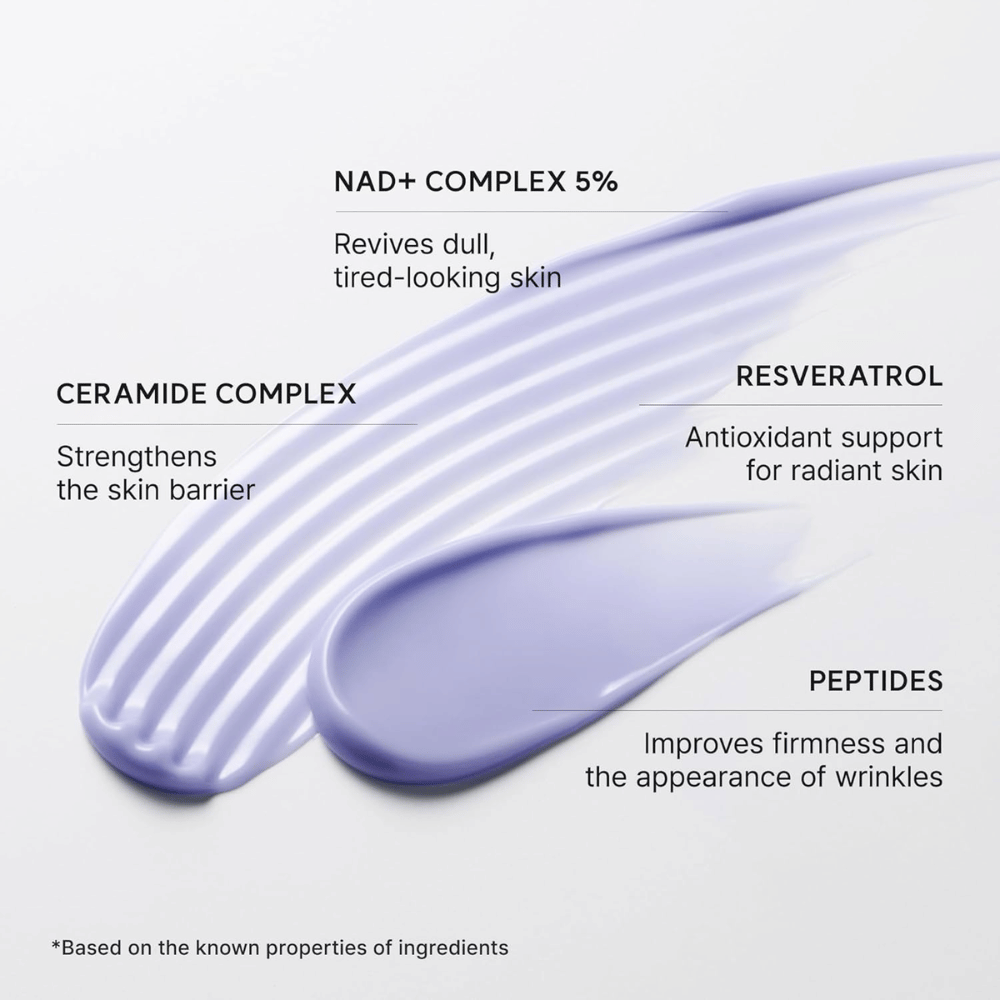 Arencia NAD+ Booster Shot mit 5% NAD+ Complex, Ceramidkomplex, Resveratrol und Peptiden für Ausstrahlung, Festigkeit und Hautbarriere.