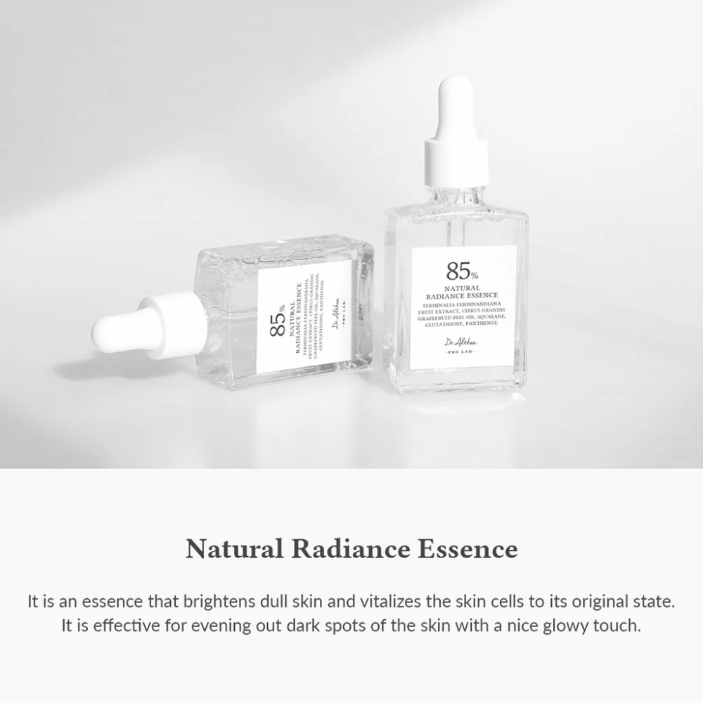 Dr. Althea Natural Radiance Essence das Feuchtigkeit spendet, Glow verleiht und den Hautton für eine frische und strahlende Haut ausgleicht.