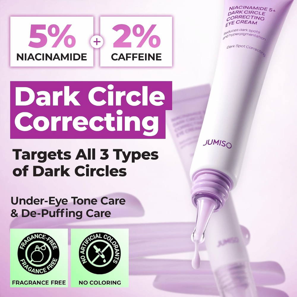 4. Jumiso Niacinamide 5+ Dark Circle Correcting Eye Cream – parfümfreie Augencreme, die den Hautton ausgleicht