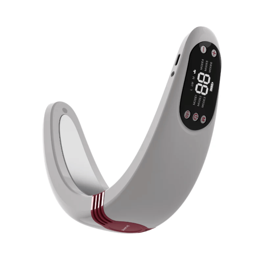 Schrägansicht von Beaund Nmode Pro, die die ergonomische U-förmige Konstruktion zeigt. Das Design wurde entwickelt, um einen engen Kontakt mit dem Behandlungsbereich zu ermöglichen.