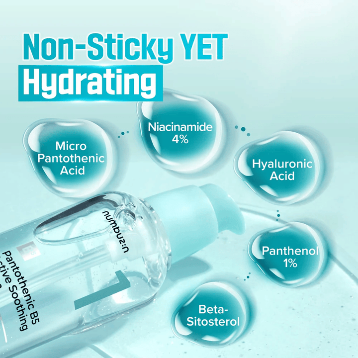 numbuzin No.1 Pantothensäure B5 Serum mit 4% Niacinamid, 1% Panthenol und Hyaluronsäure – feuchtigkeitsspendendes und talgausgleichendes Serum gegen Pickel