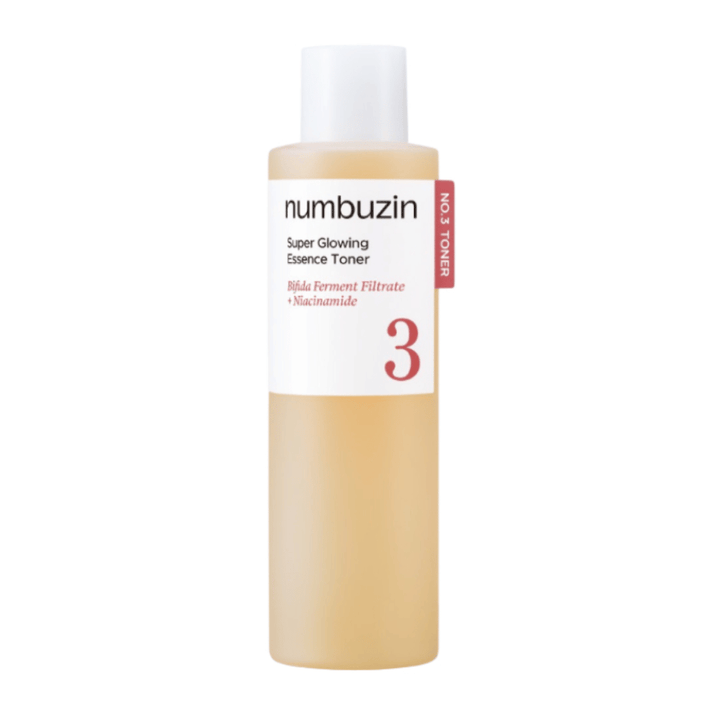 Numbuzin No.3 Super Glowing Essence Toner – leuchtende Töne mit Bifida-Fermentfiltrat und Niacinamid.