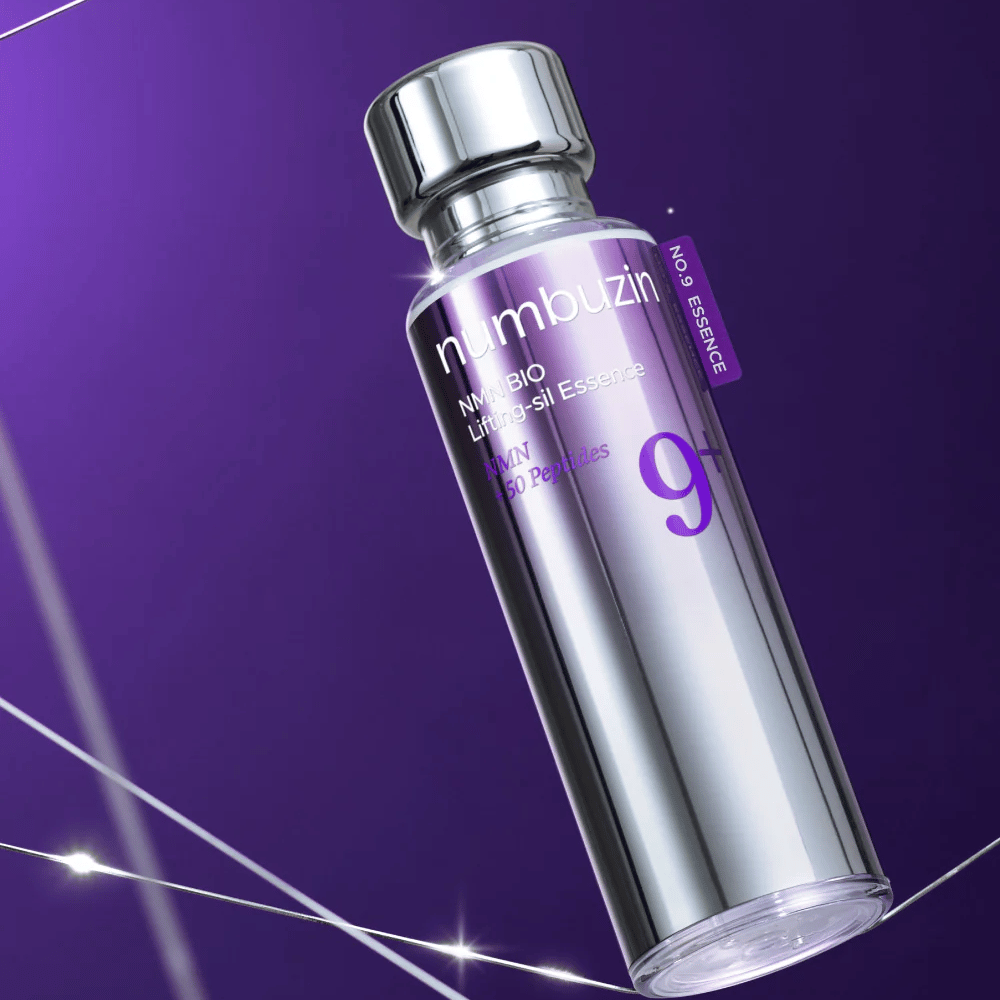 Numbuzin No.9 NAD+ Bio Lifting-sil Essence – luxuriöse Anti-Aging-Essenz mit 50 Peptiden und NAD+ für festere und jugendlichere Haut.