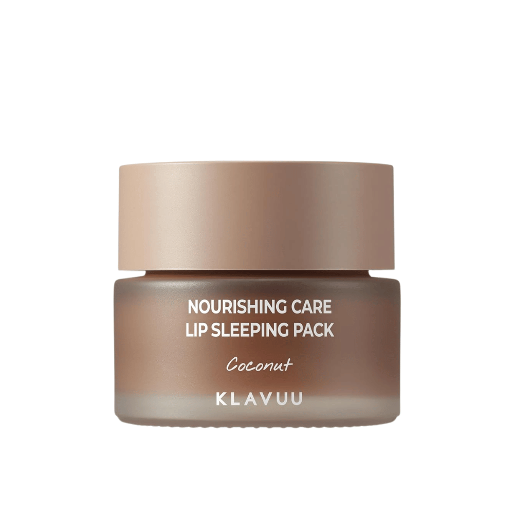 KLAVUU Nourishing Care Lip Sleeping Pack Coconut – nährende Lippenmaske mit Kokos, die intensiv Feuchtigkeit spendet und trockene Lippen über Nacht pflegt.