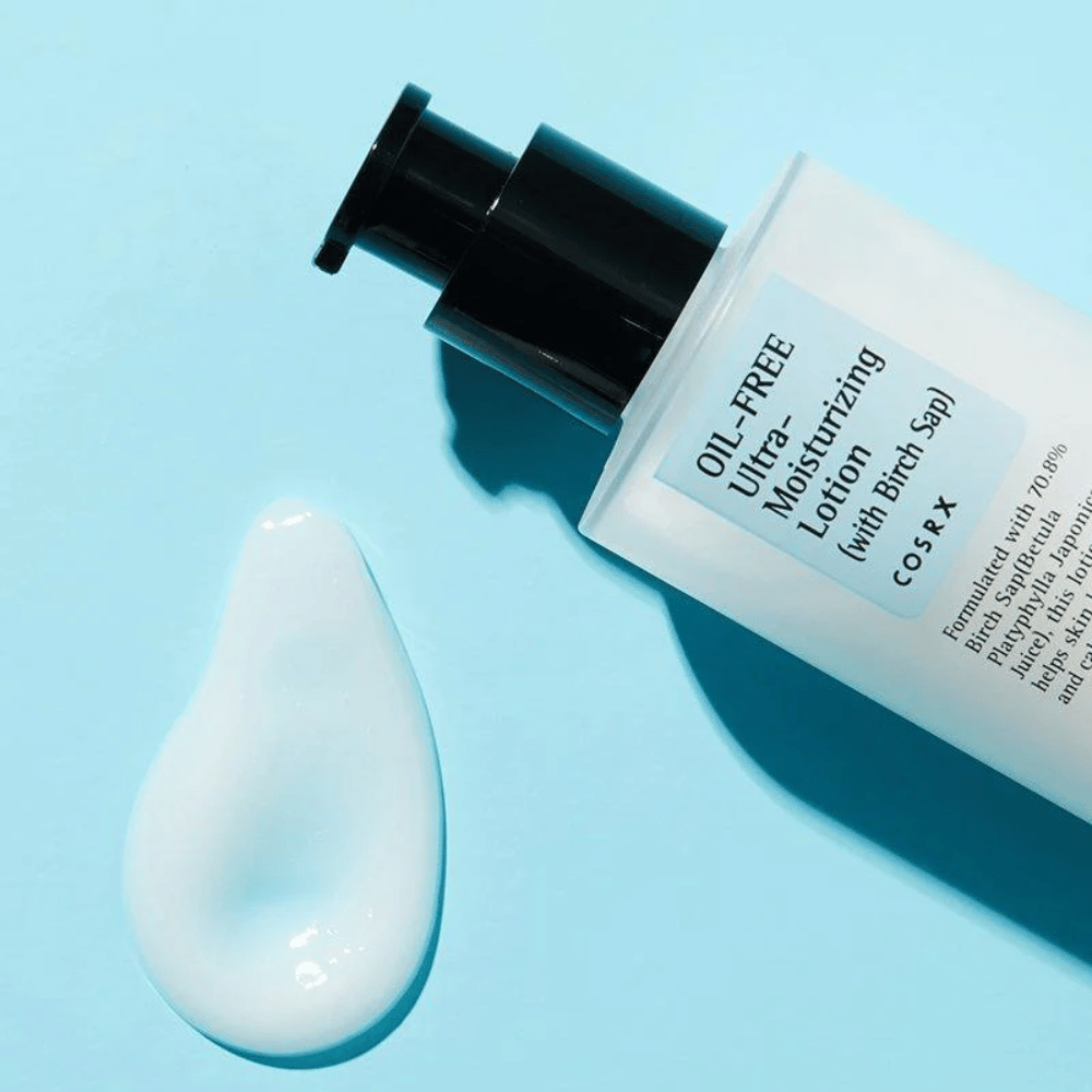 COSRX Oil-Free Ultra-Moisturizing Lotion mit Birkensaft cremige leichte Konsistenz, die schnell einzieht, ohne fettig zu wirken