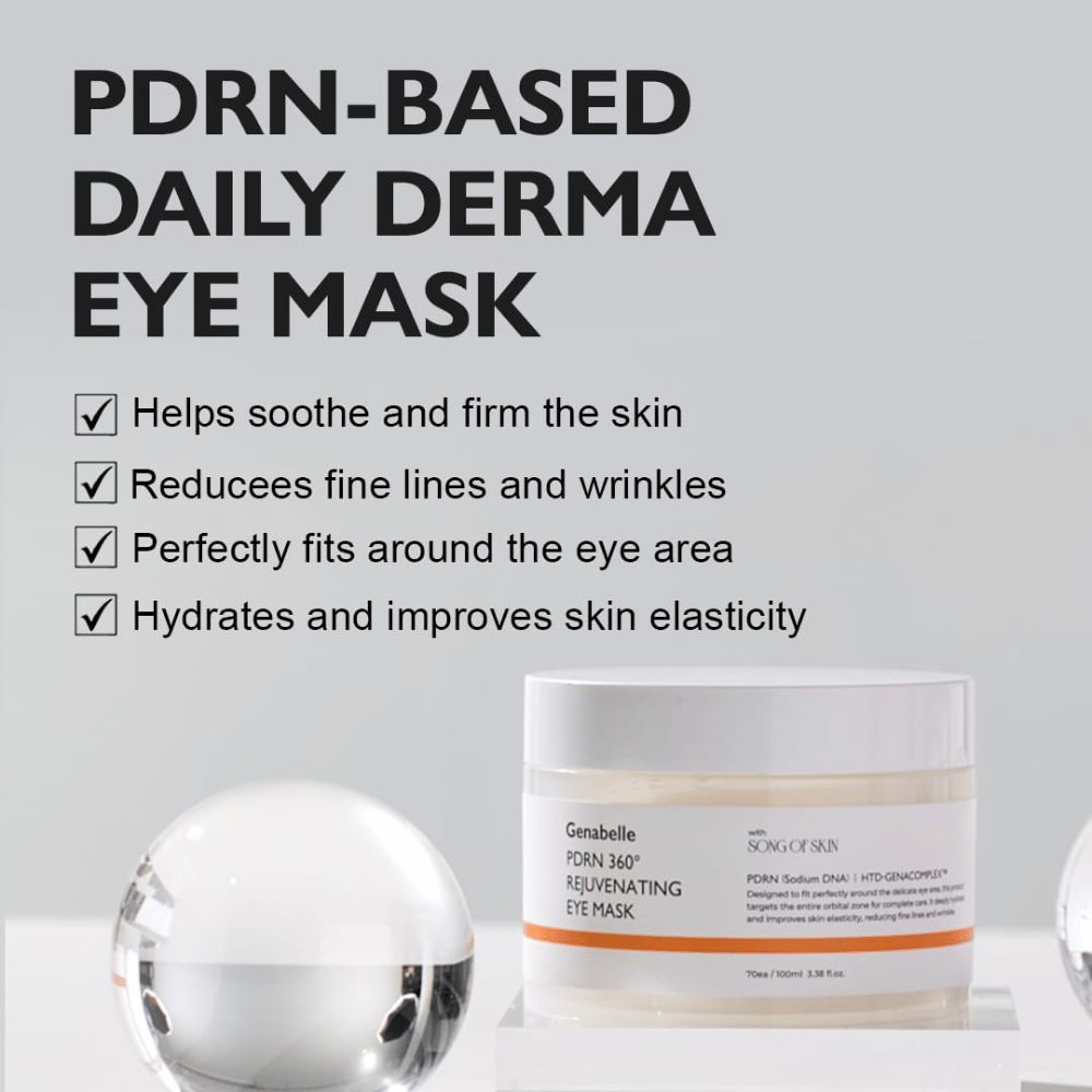 Genabelle PDRN 360° Rejuvenating Eye Mask mit PDRN, die Feuchtigkeit spendet, die Haut beruhigt und hilft, feine Linien und Falten zu reduzieren.