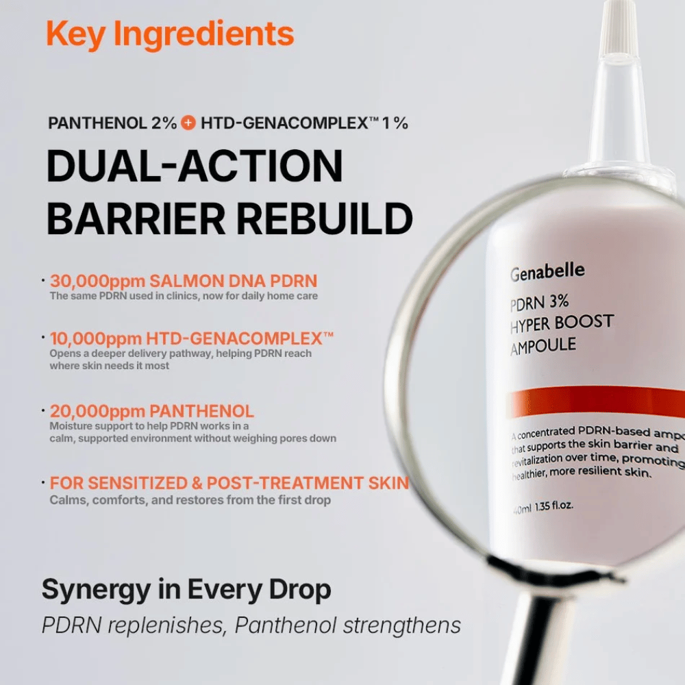 Genabelle PDRN 3% Hyper Boost Ampoule mit PDRN, Panthenol und HTD-GENACOMPLEX