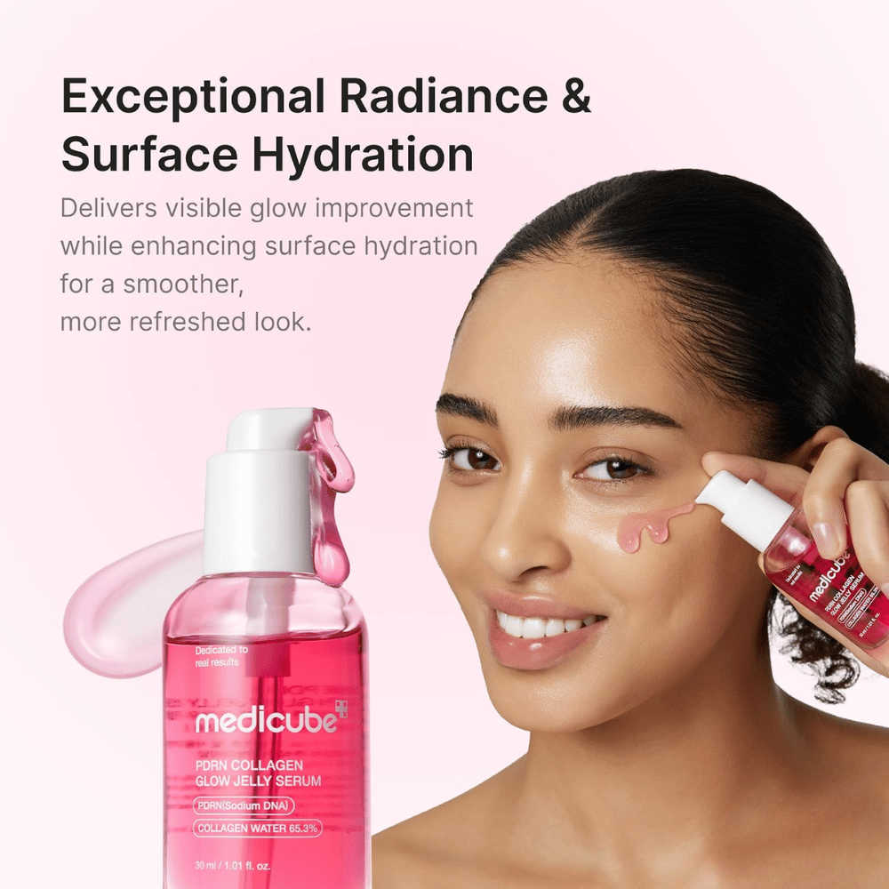 Medicube PDRN Collagen Glow Jelly Serum die der Haut intensive Feuchtigkeit und natürlichen Glow verleiht