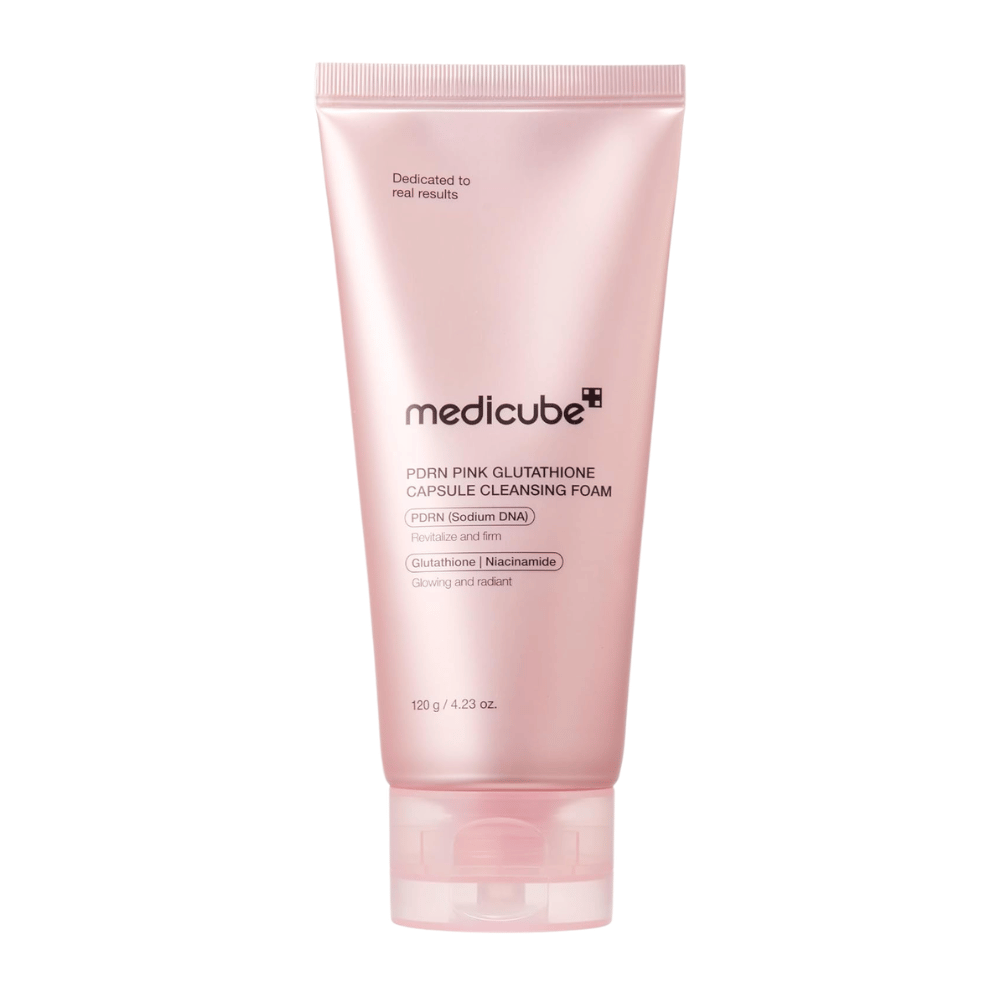 Medicube PDRN Pink Glutathione Capsule Cleansing Foam 120 g Reinigungsschaum mit PDRN, Glutathion und Niacinamid für strahlende Haut