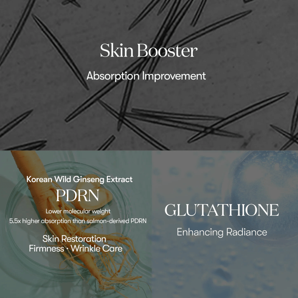 VT Cosmetics PDRN Reedle Shot 100 Skin-Booster mit Ginseng PDRN und Glutathion, der die Hautbarriere stärkt und für mehr Ausstrahlung und Elastizität sorgt