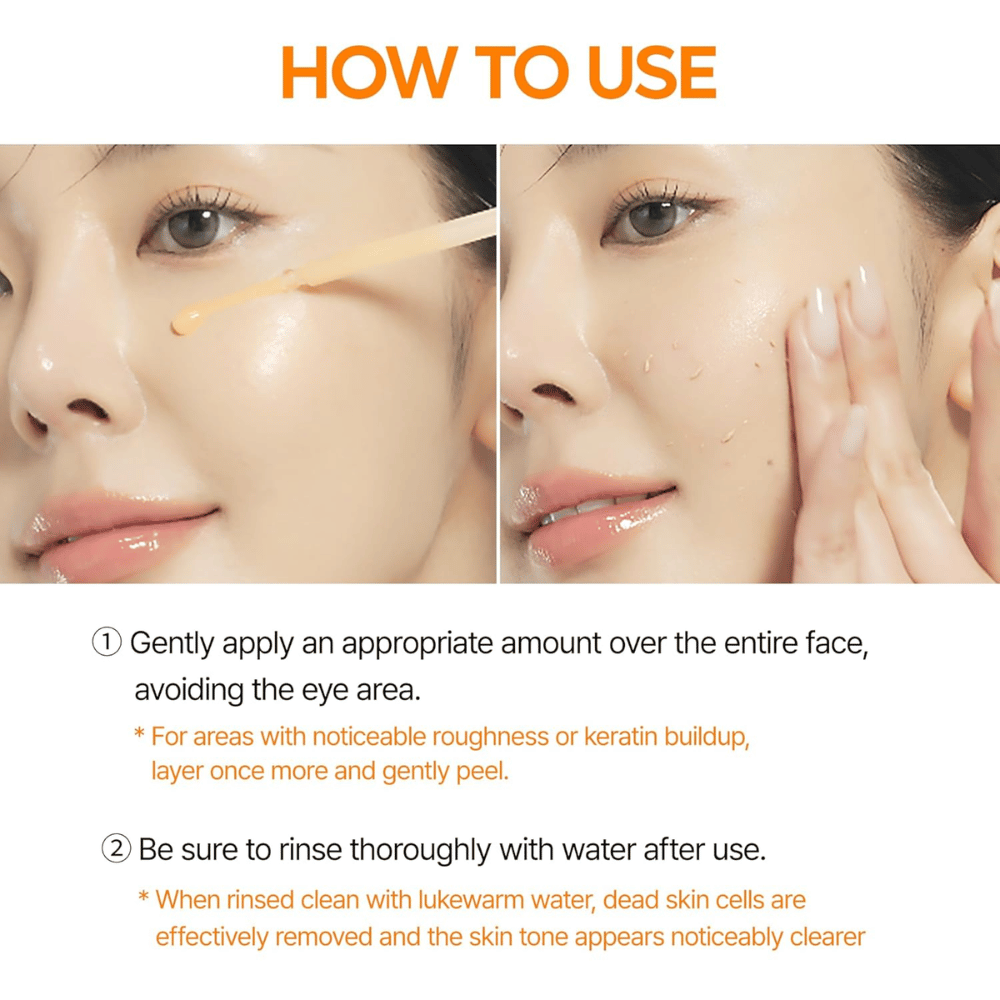 Dr Melaxin Peel Shot Kojic Acid Turmeric Serum wird im Gesicht für Exfoliation, einen gleichmäßigeren Hautton und reduzierte Pigmentflecken angewendet