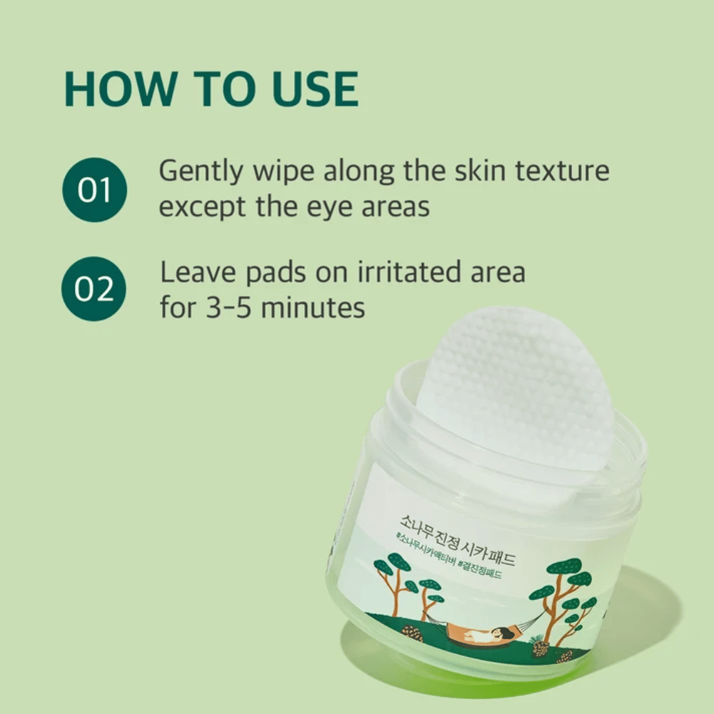 ROUND LAB Pine Calming Cica Pad – so verwendest du die Pads, um die Haut zu beruhigen und zu pflegen