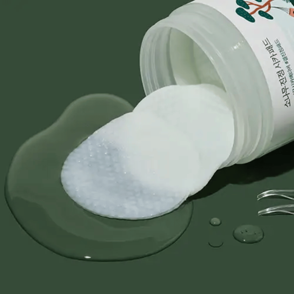 ROUND LAB Pine Calming Cica Pad – beruhigende toner pads mit weicher und strukturierter Oberfläche