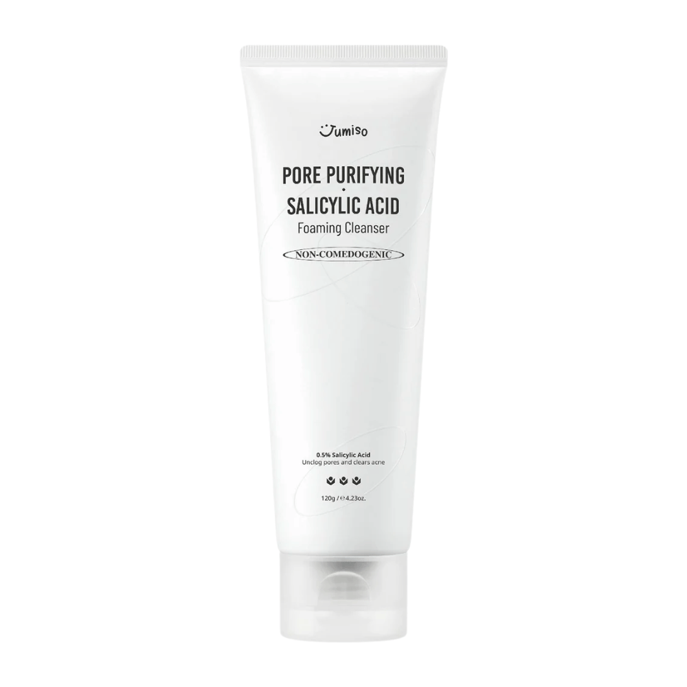 Jumiso Pore Purifying Salicylic Acid Foaming Cleanser 120g – nicht komedogene Gesichtsreinigung mit 0,5% Salicylsäure für zu Akne neigende und fettige Haut