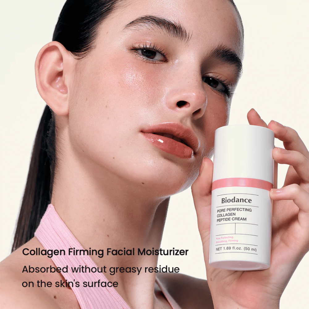 Biodance Pore Perfecting Collagen Peptide Cream 50 ml – kollagenstraffende Feuchtigkeitscreme, die ohne klebriges Finish einzieht