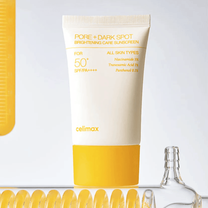 Celimax Pore+Dark Spot Brightening Care Sunscreen SPF50+ PA++++ 50 ml – Sonnenschutz für alle Hauttypen, der dunkle Flecken reduziert und den Hautton ausgleicht