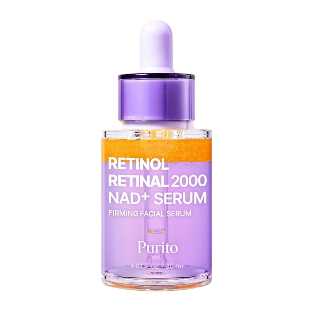 PURITO SEOUL Retinol Retinal 2000 NAD+ Serum 30 ml – straffendes koreanisches Gesichtsserum mit Retinol, Retinal und NAD+.